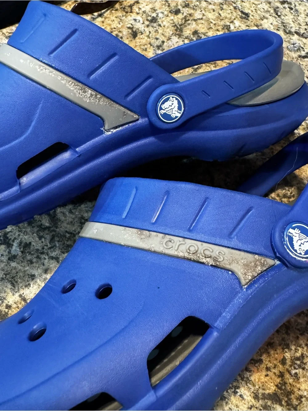 Crocs Modi Sport Flip Sandals Blue Gray Slip On Men’s Size 13 Clog